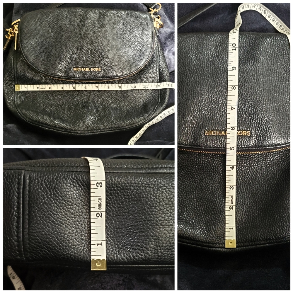 Michael Kors Bedford Tassle Bag Black Pebbled Leather with Matching Wristlet - Picture 5 of 11